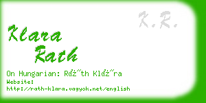 klara rath business card